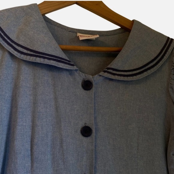 VTG Dress 8 Nautical Scholar Cottagecore Piratecore Little Women Coastal Witch - Picture 3 of 7